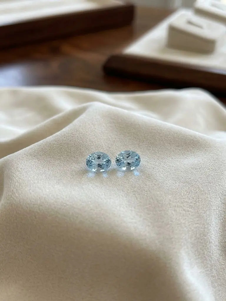 AAA+ Certified Quality Natural Aquamarine, Oval Shaped, lite Blue Colored, Weight 0.26CT.,Dimensions 5x3mm. Refractive Index, Gem243